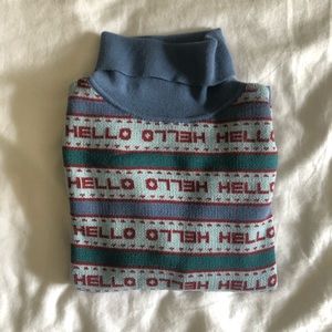 Misha & Puff Child FW21 Word Stripe Turtleneck Sweater